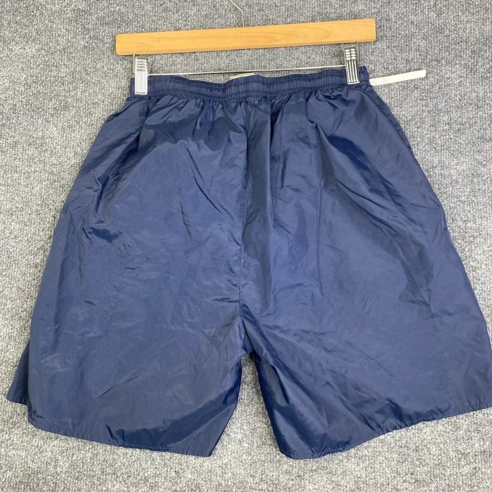 Nike Mens Navy Blue Nylon Running Track Shorts Size Medium Y2K Vintage Dazzle